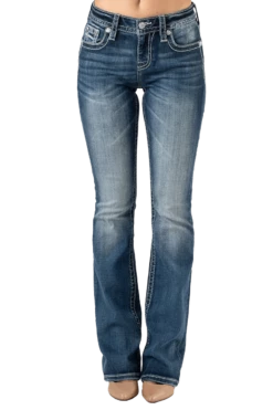 Miss Me Women's Winged Independence Bootcut Jeans