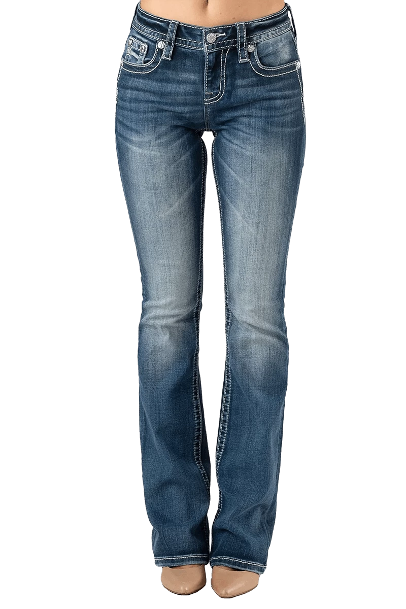 Miss Me Women's Winged Independence Bootcut Jeans