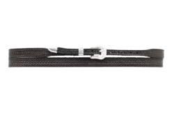 M&F Black Genuine Leather Hat Band