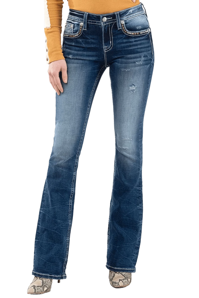 X Stitch Bootcut Jeans