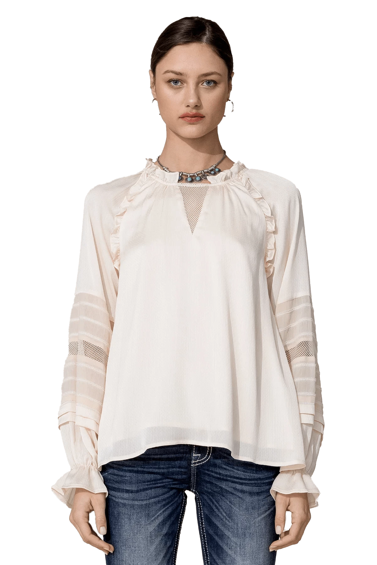 Miss Me Women's Satin Effect Top