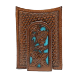 Nocona Mens Tooled Inlay Money Clip