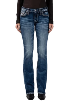 Rock Revival Hibiscus Ladies Boot Cut Jean