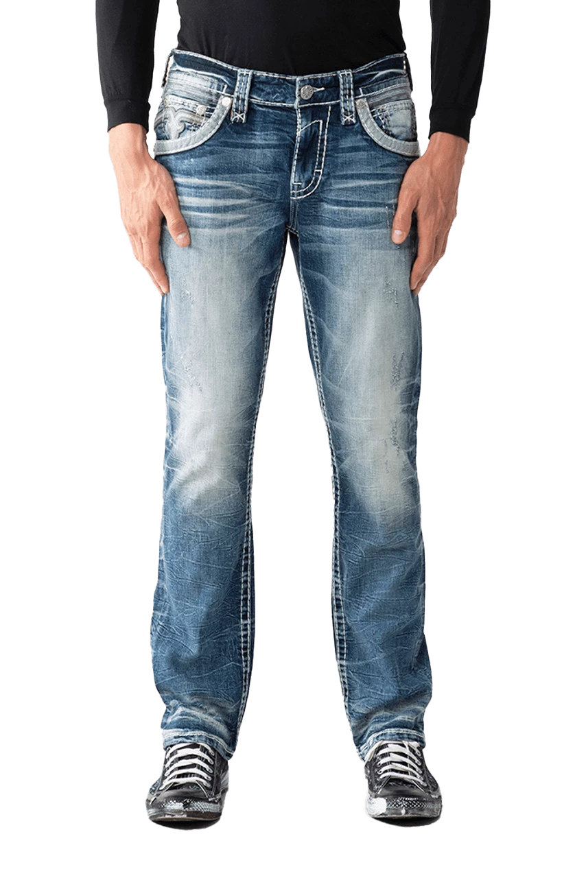 Rock Revival Men's Seagrass Straight Leg Jeans