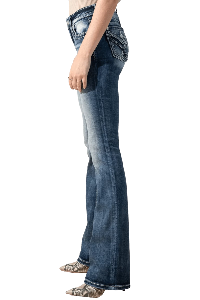 Miss Me Women's Braided Border Bootcut Jean - Image 3