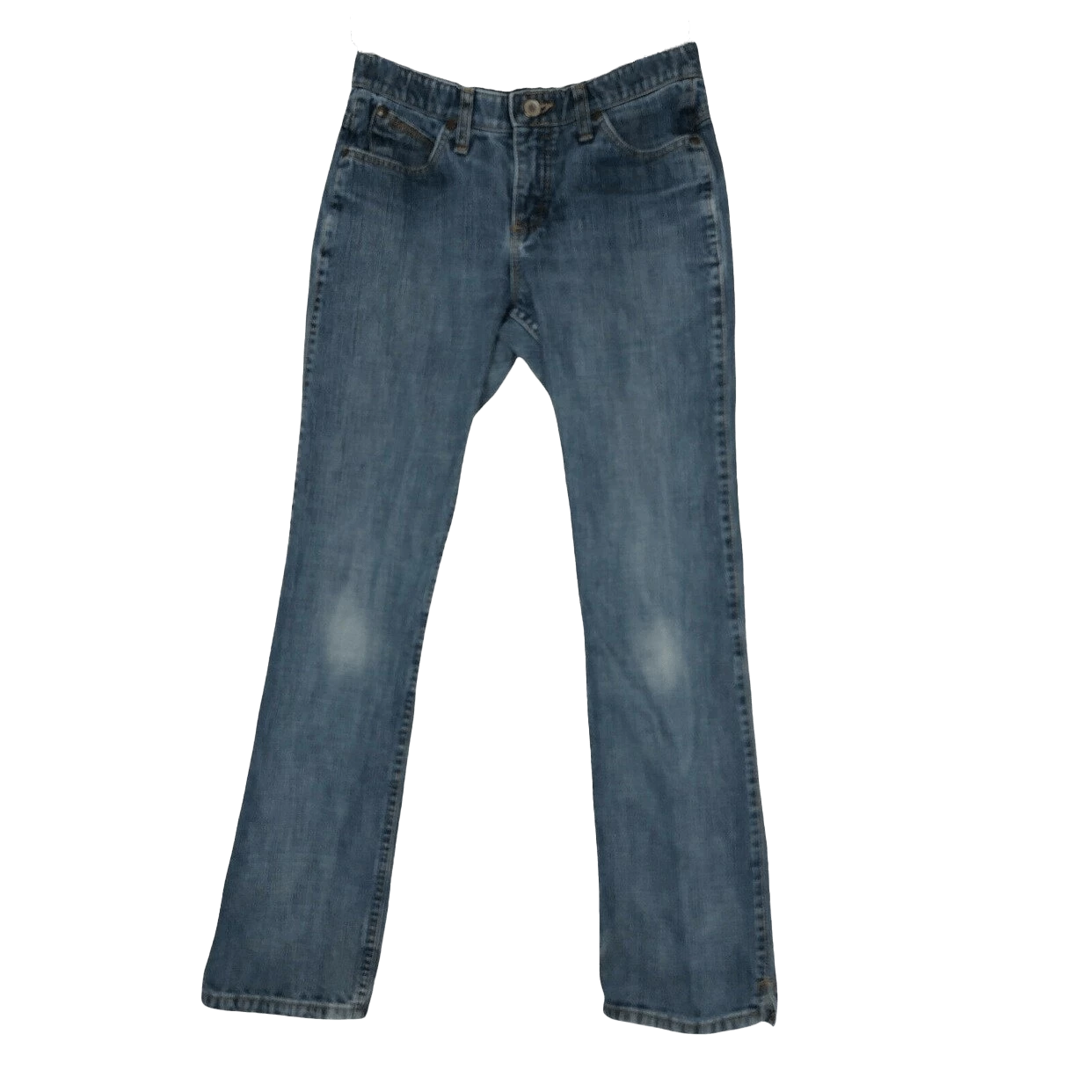 Wrangler Women's Cash Jeans No Gap Mid Rise Knotched Distressed