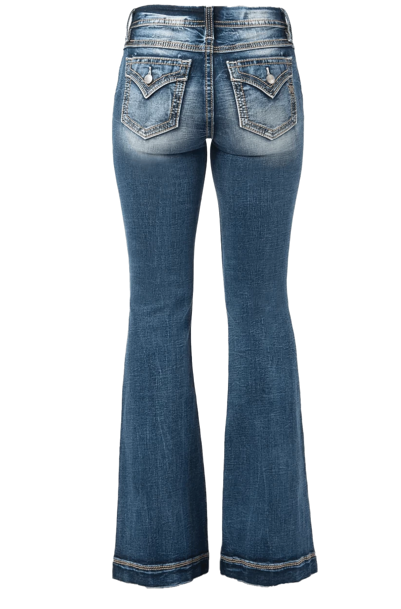 Miss Me Women's Mid Rise Flare Jean - Image 2