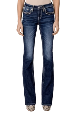 Miss Me Women's Static Saddle Stitch Bootcut Jean