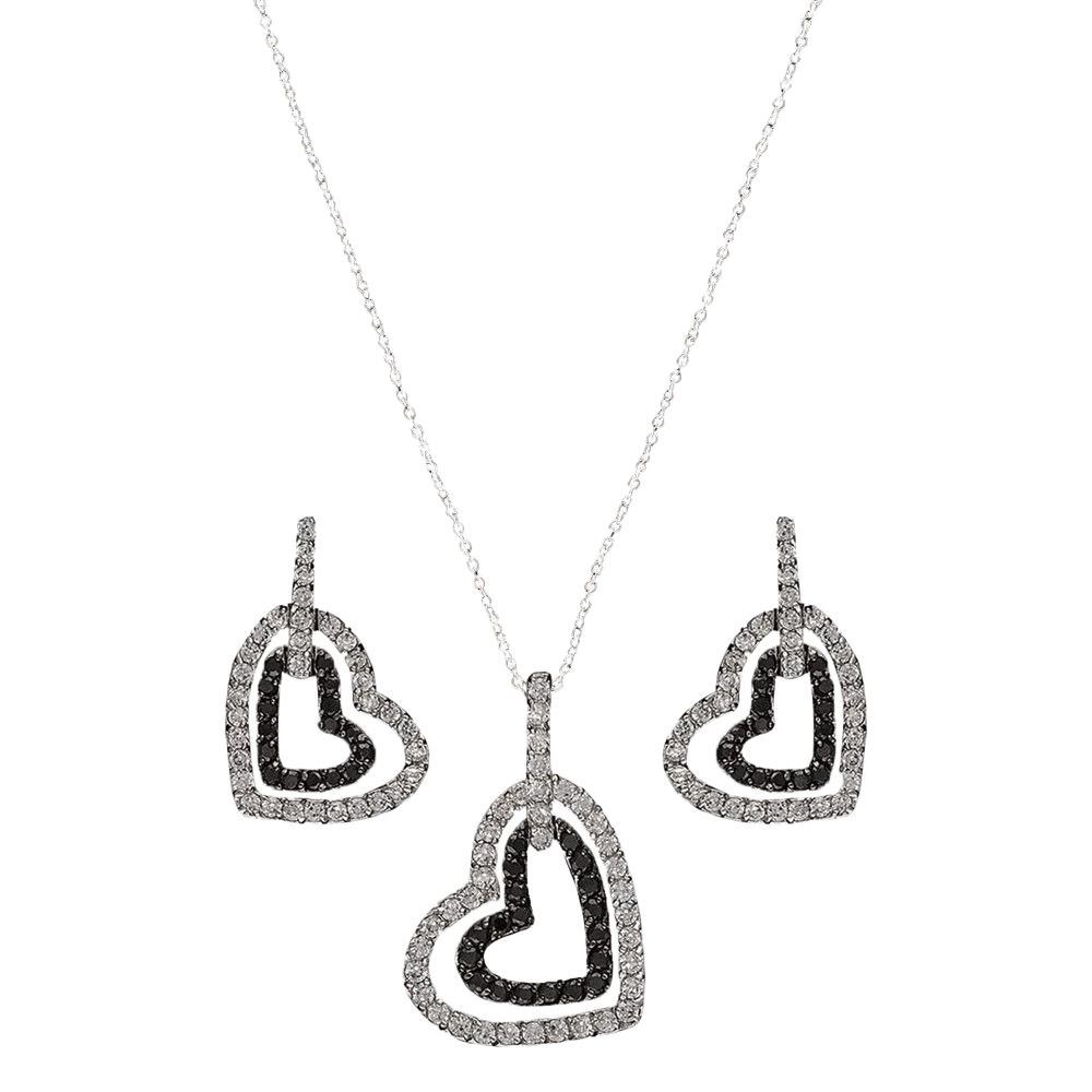 Montana Silversmiths Hearts Deep Reflection Jewelry Set