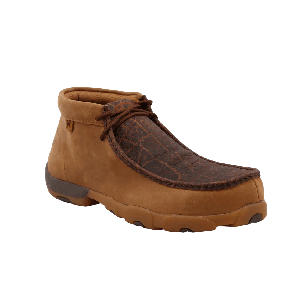Twisted X Men's Chukka Driving Moc Bomber Brown Work Boot
